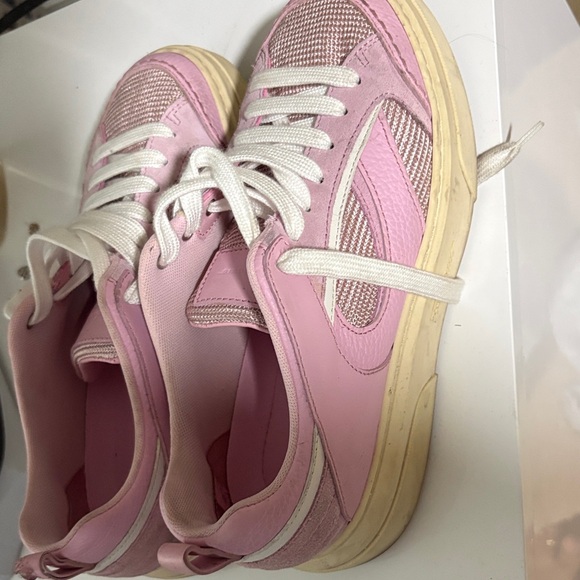 Salvatore Ferragamo Shoes - Salvatore Ferragamo Pink and Cream Women's Sneakers